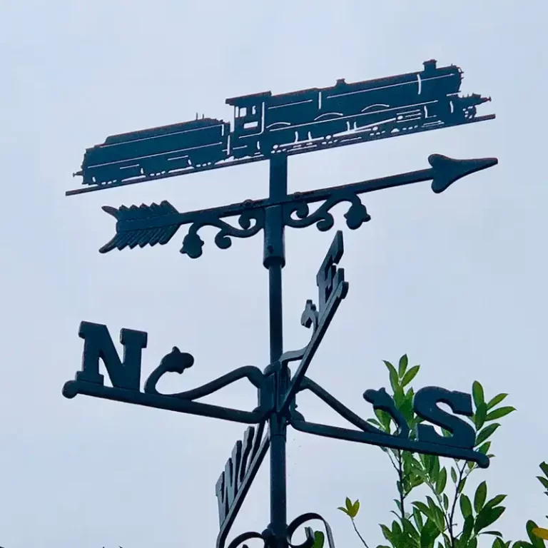 The weathervane at the entrance